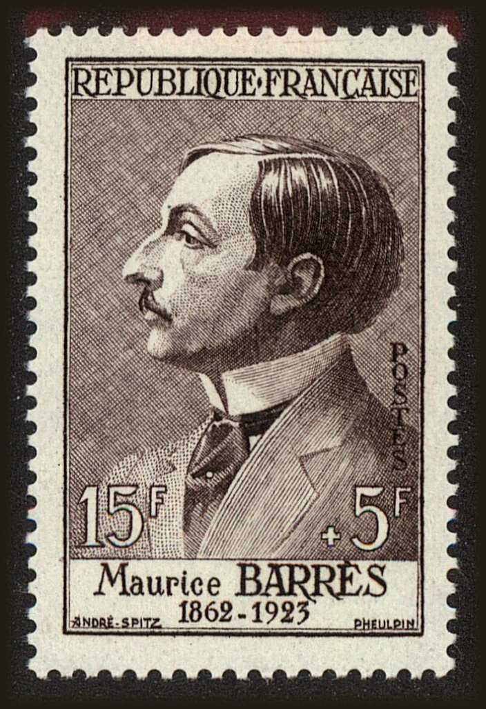 Front view of France B307 collectors stamp