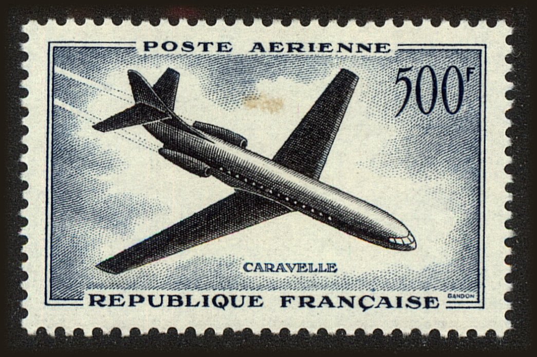 Front view of France C35 collectors stamp