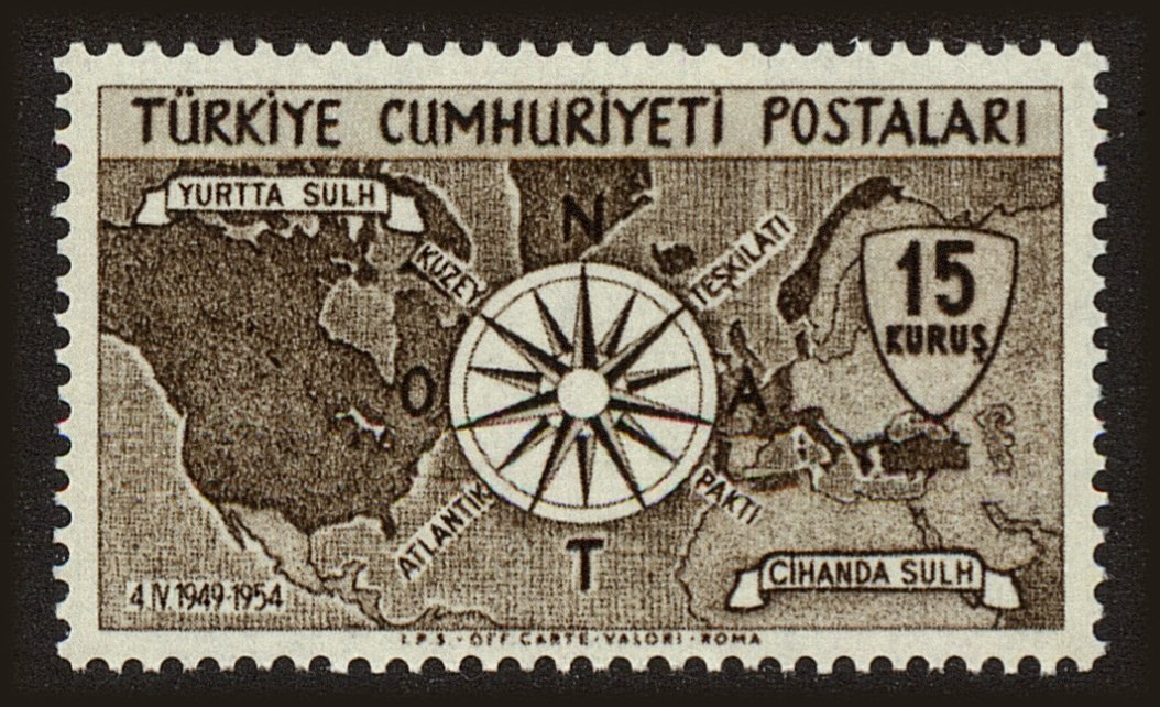 Front view of Turkey 1127 collectors stamp