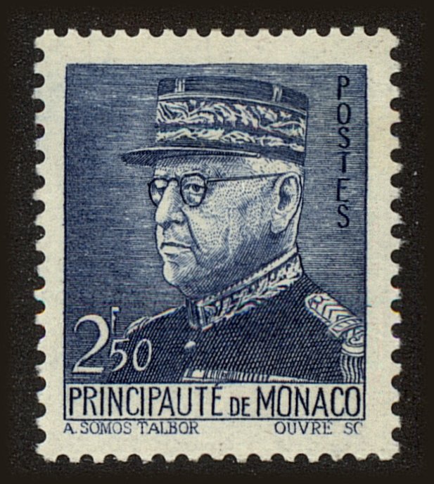 Front view of Monaco 189 collectors stamp