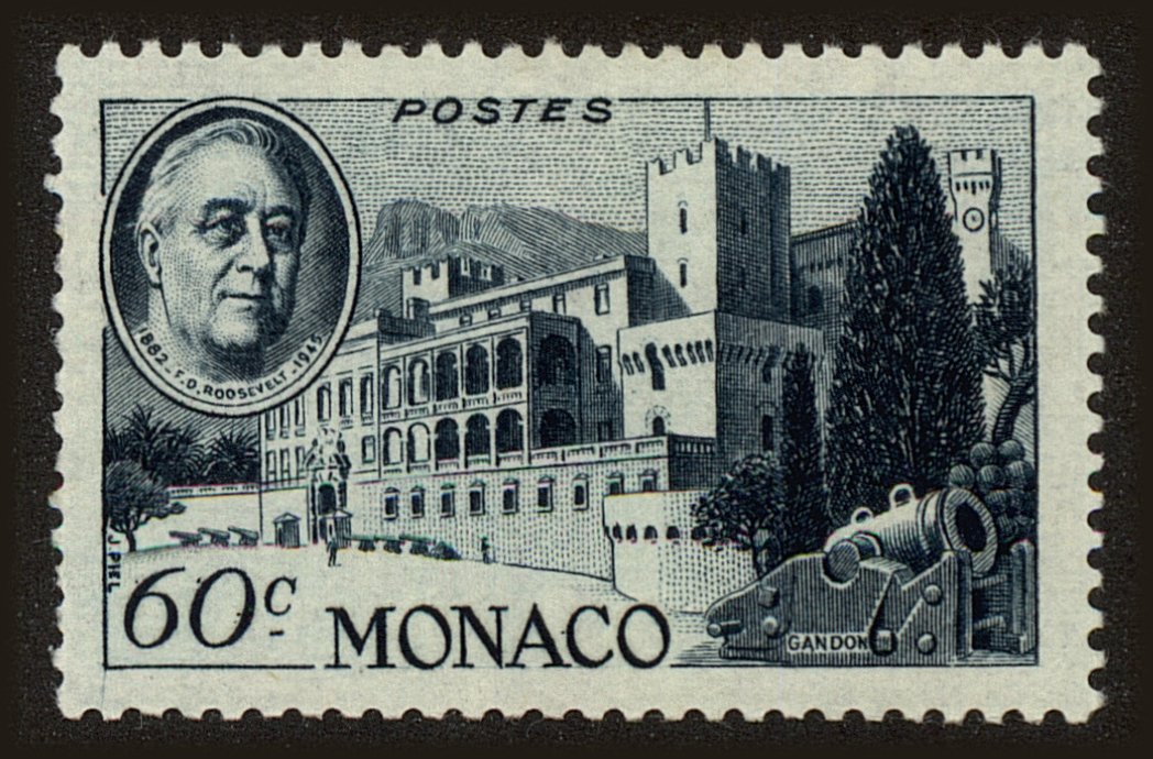 Front view of Monaco 200 collectors stamp