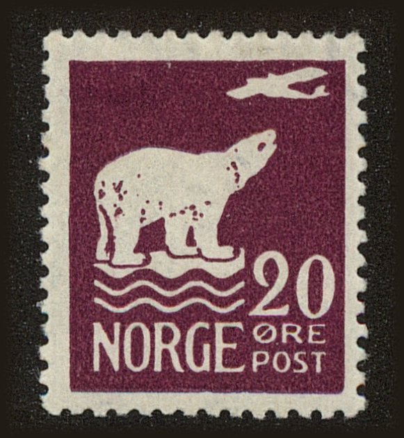 Front view of Norway 109 collectors stamp