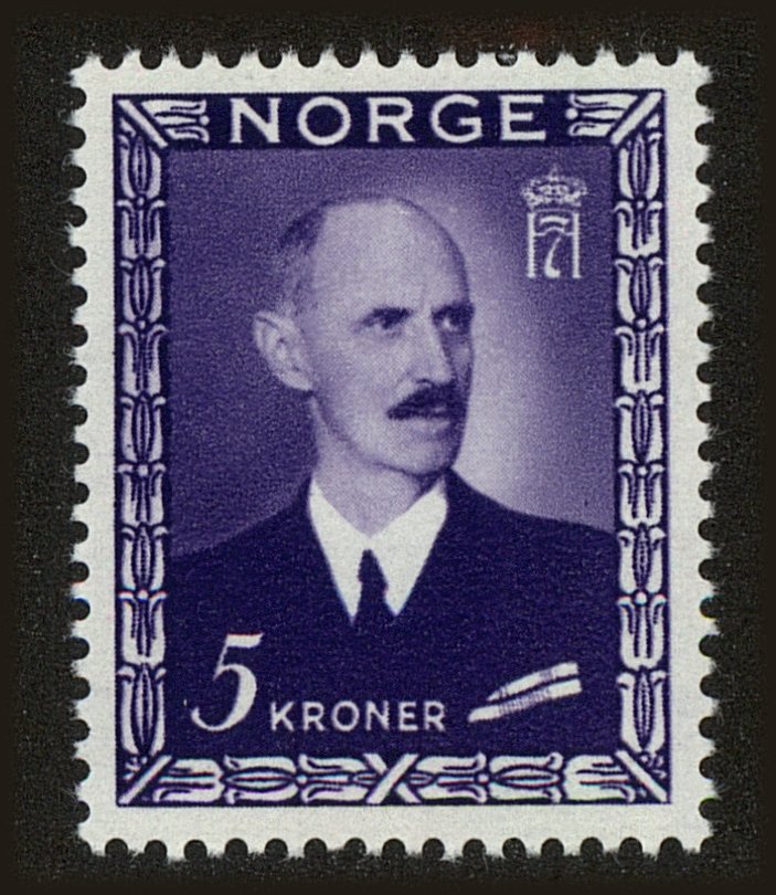 Front view of Norway 278 collectors stamp