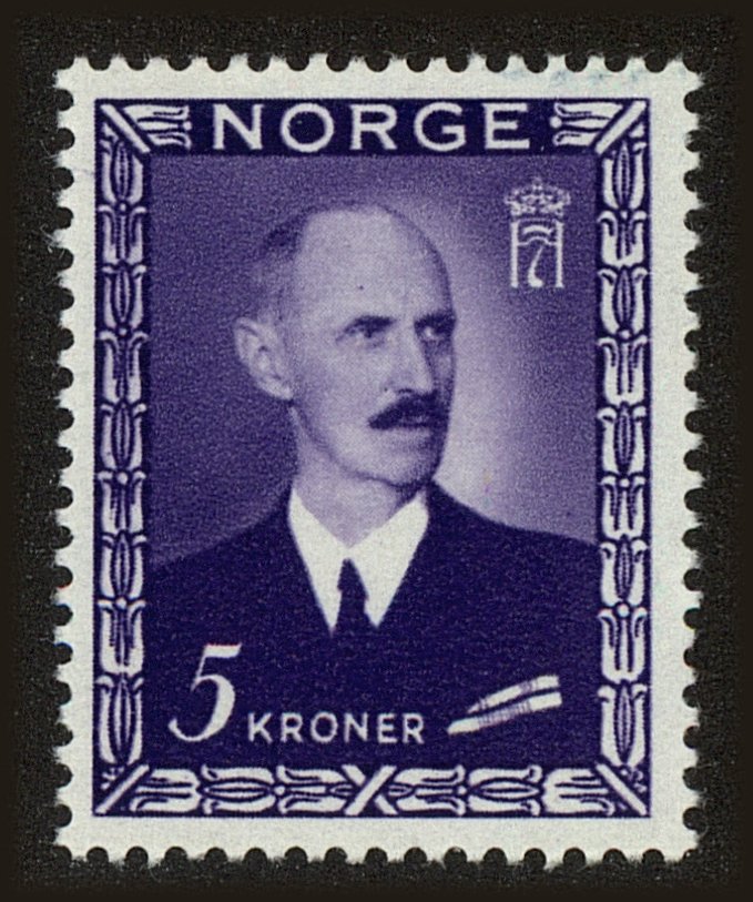 Front view of Norway 278 collectors stamp