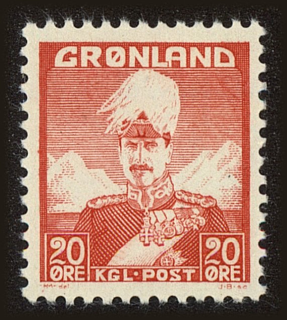 Front view of Greenland 6 collectors stamp