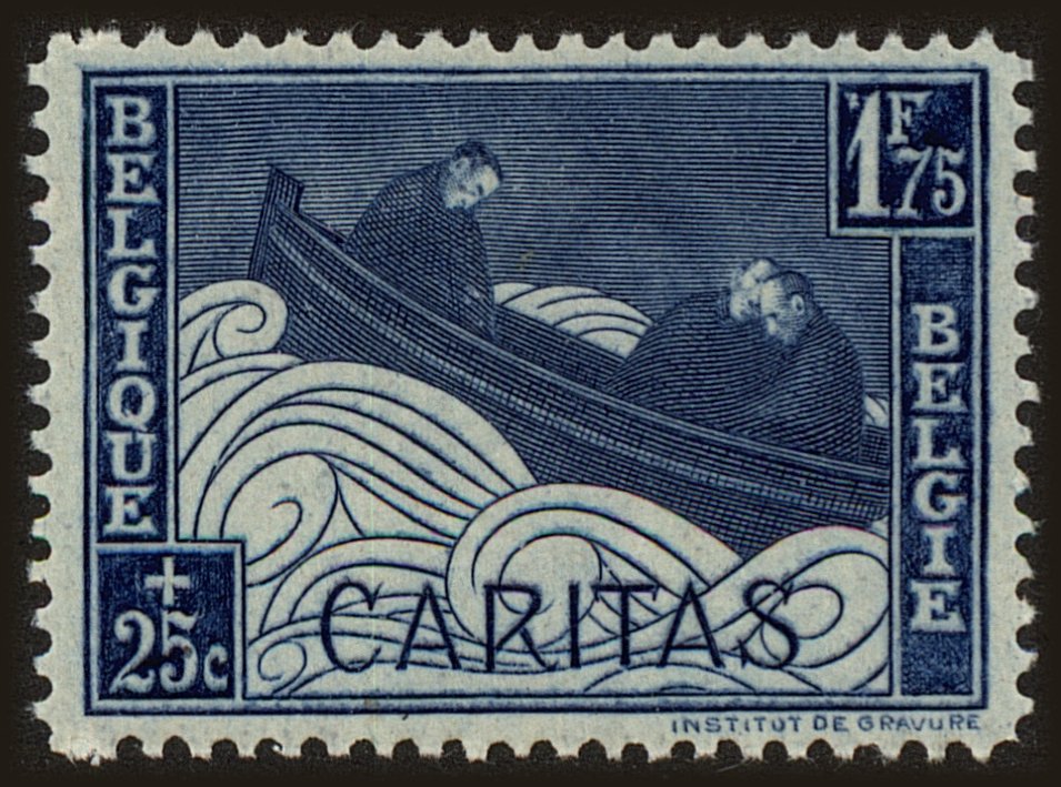 Front view of Belgium B67 collectors stamp