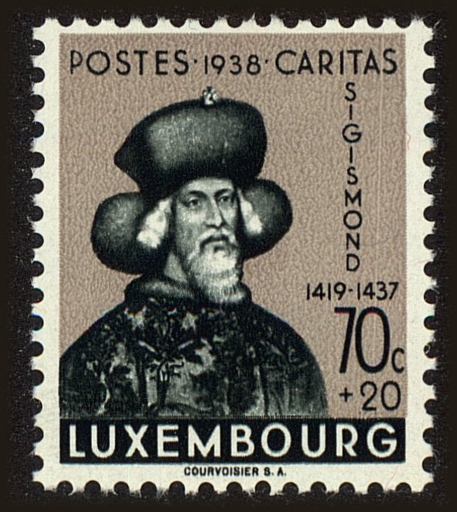 Front view of Luxembourg B94 collectors stamp