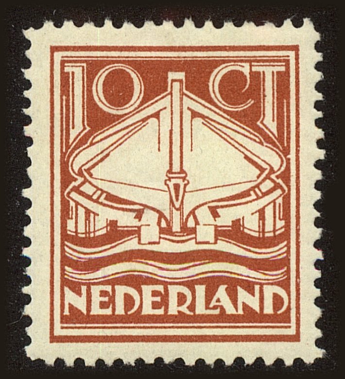 Front view of Netherlands 141 collectors stamp