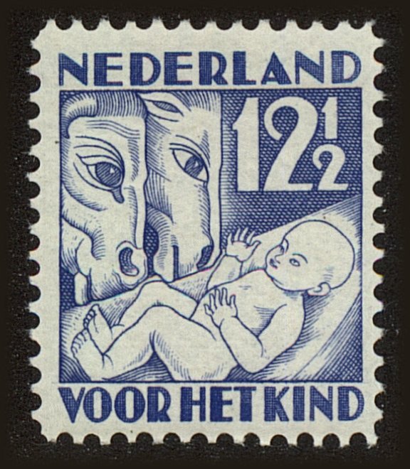 Front view of Netherlands B47 collectors stamp