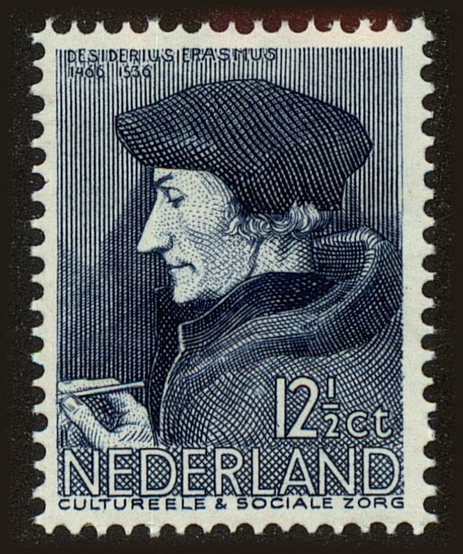 Front view of Netherlands B89 collectors stamp