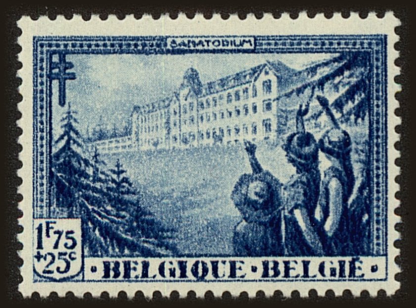 Front view of Belgium B130 collectors stamp