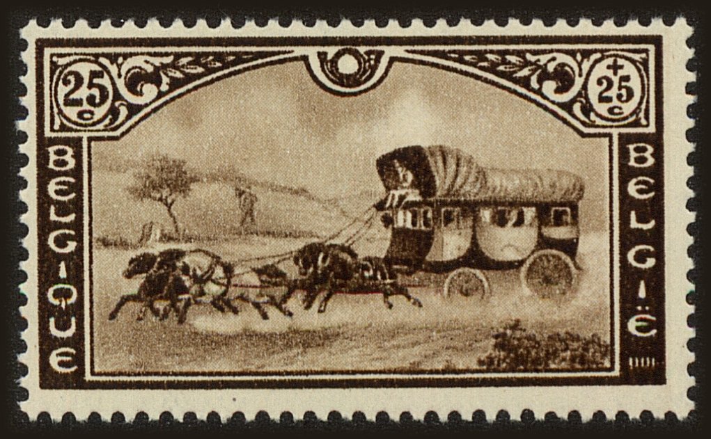 Front view of Belgium B167 collectors stamp