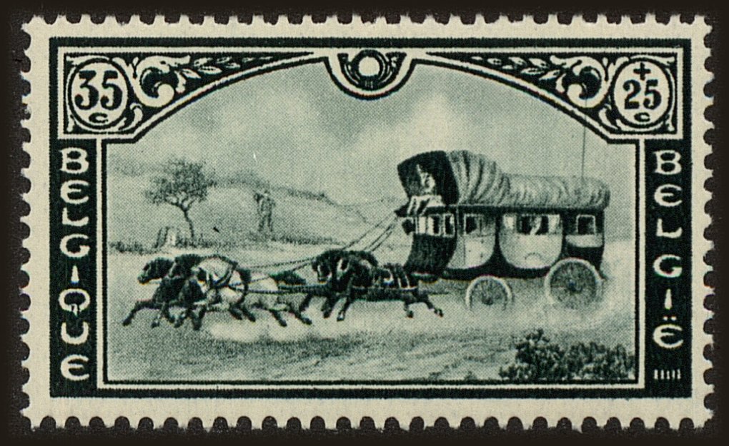Front view of Belgium B168 collectors stamp
