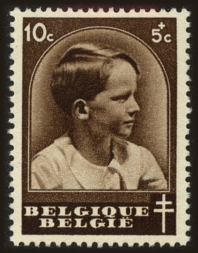 Front view of Belgium B180 collectors stamp