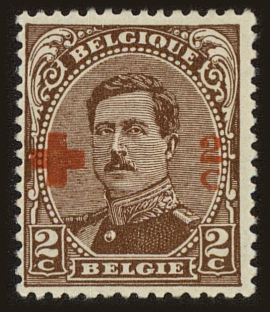 Front view of Belgium B35 collectors stamp