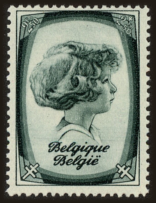 Front view of Belgium B231 collectors stamp