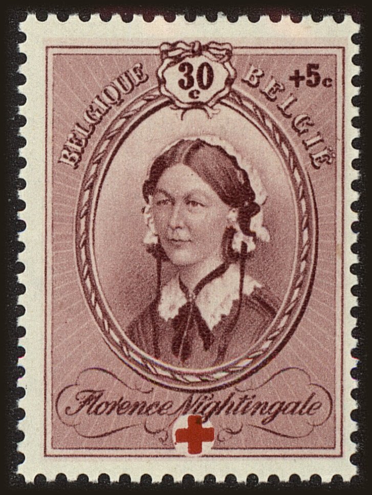 Front view of Belgium B234 collectors stamp
