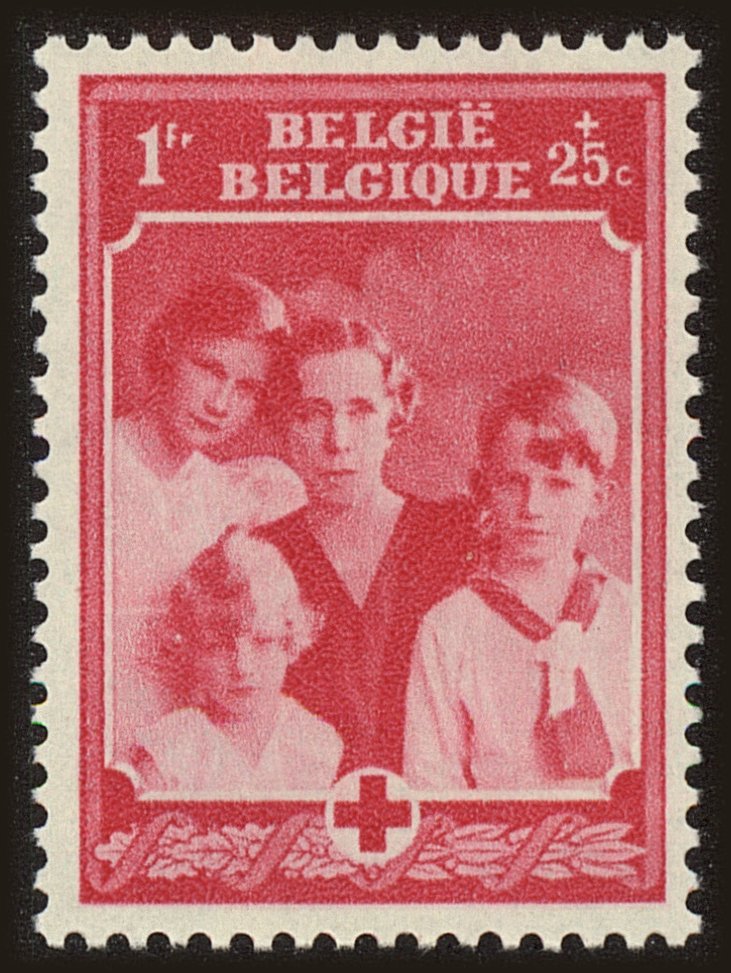 Front view of Belgium B237 collectors stamp