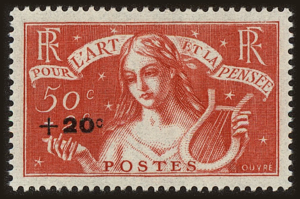 Front view of France B47 collectors stamp