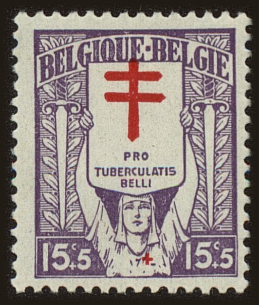 Front view of Belgium B53 collectors stamp