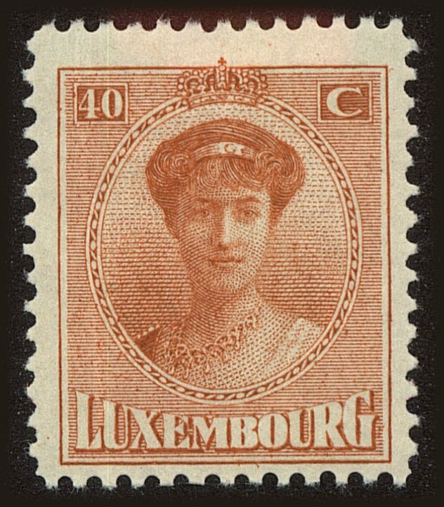 Front view of Luxembourg 143 collectors stamp