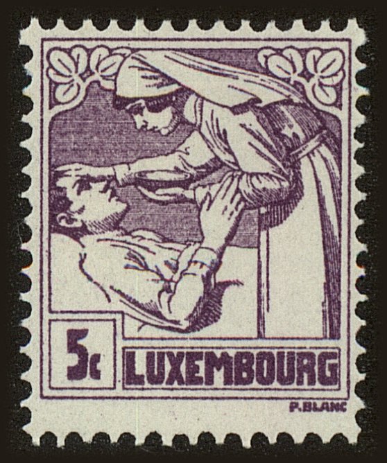 Front view of Luxembourg B11 collectors stamp