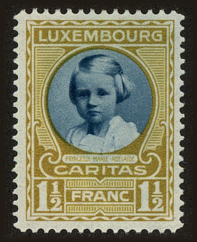 Front view of Luxembourg B34 collectors stamp
