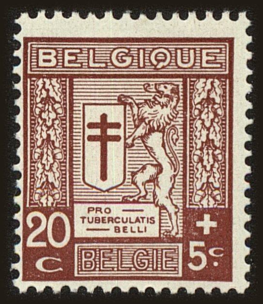 Front view of Belgium B60 collectors stamp