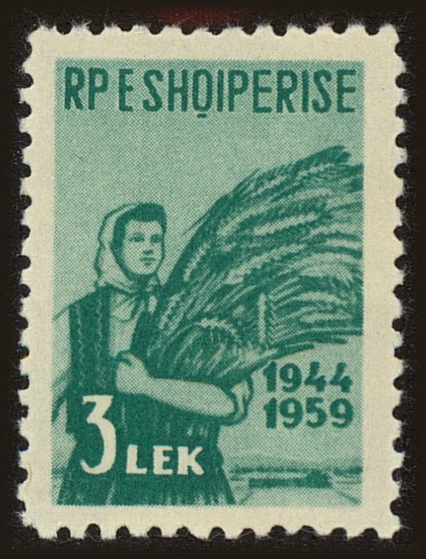 Front view of Albania 550 collectors stamp