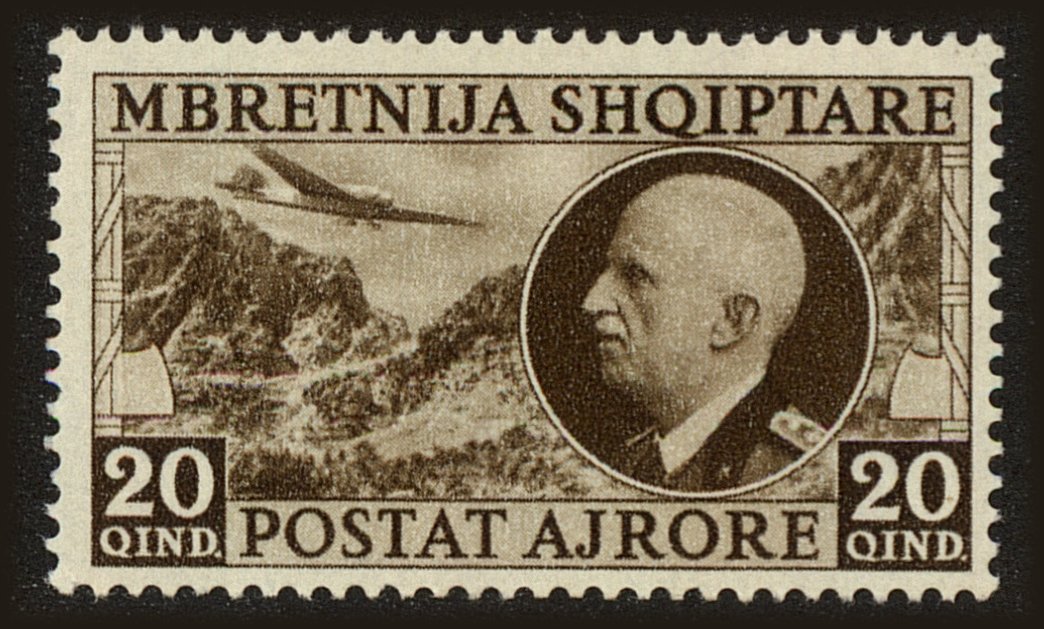 Front view of Albania C46 collectors stamp