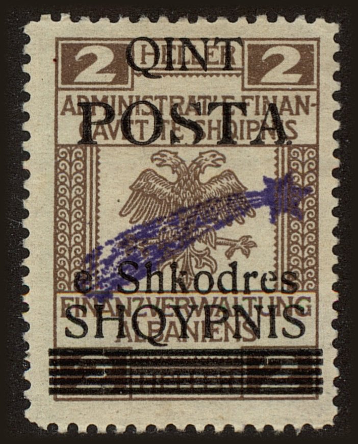 Front view of Albania 98 collectors stamp