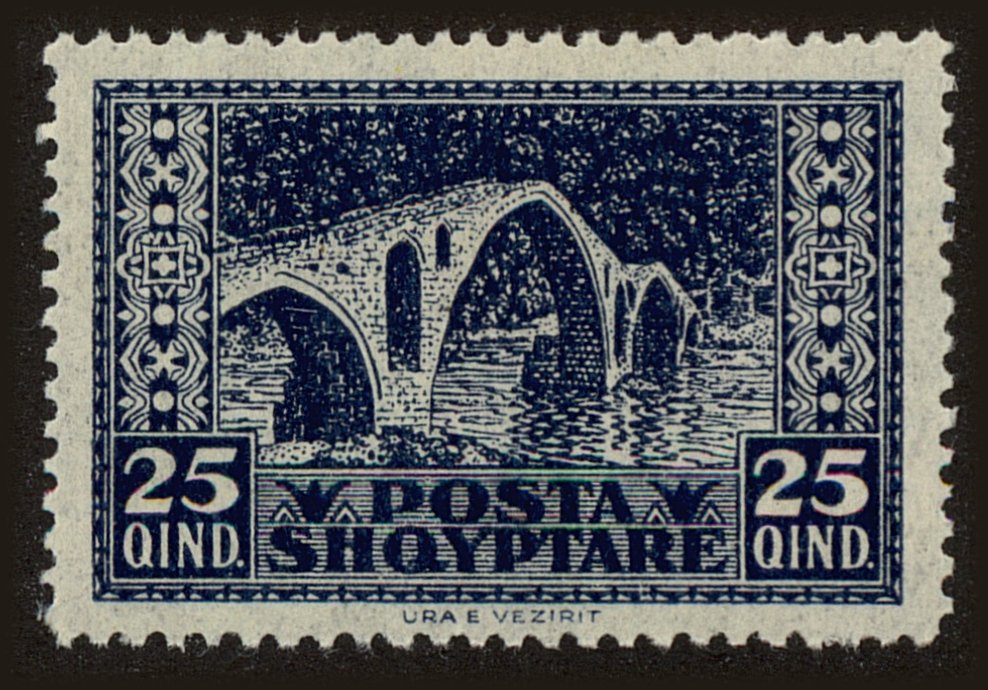 Front view of Albania 150 collectors stamp