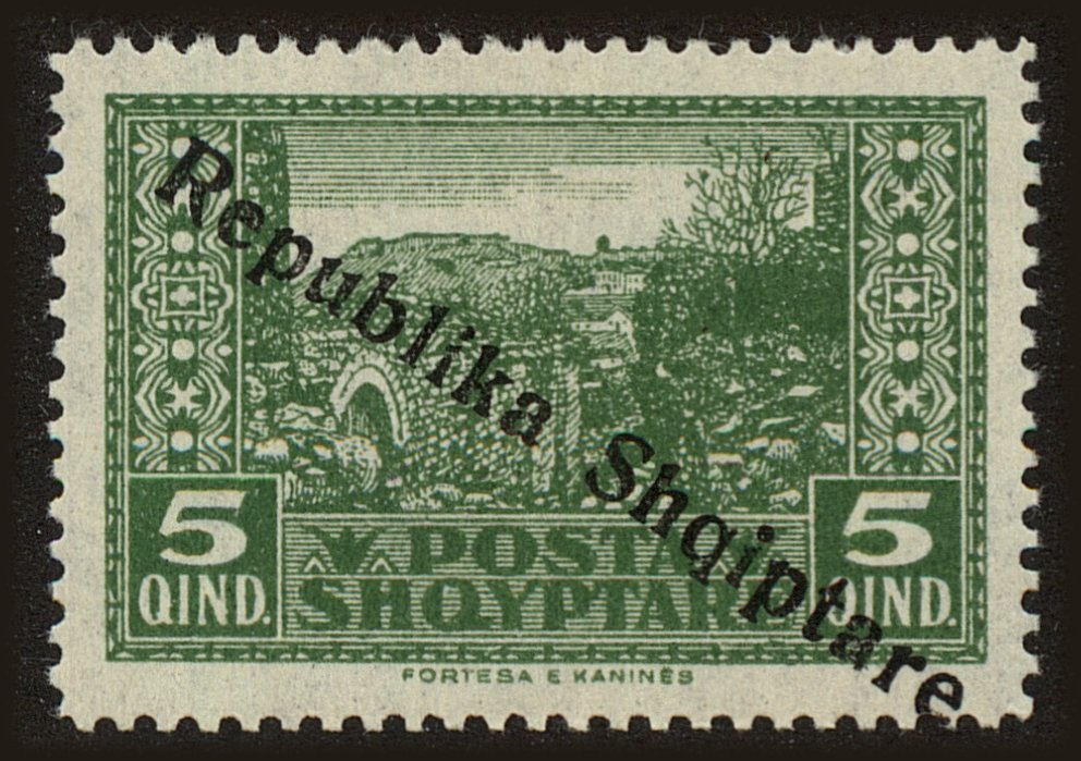 Front view of Albania 180 collectors stamp