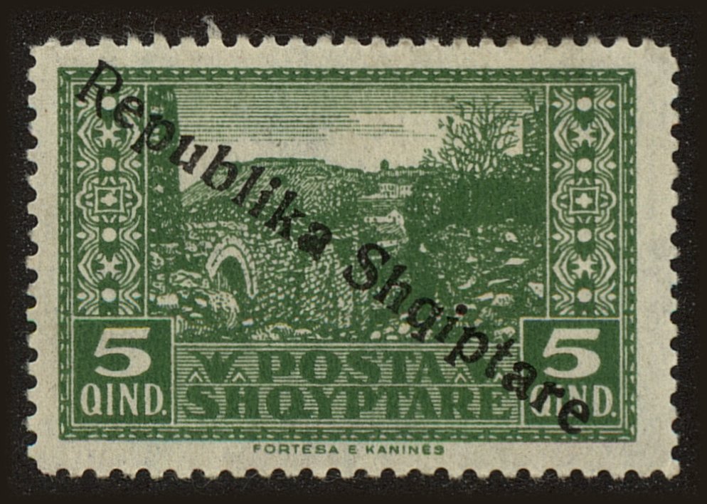 Front view of Albania 180 collectors stamp