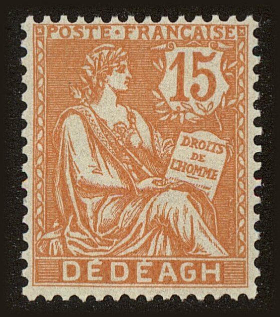Front view of Dedeagh 11 collectors stamp