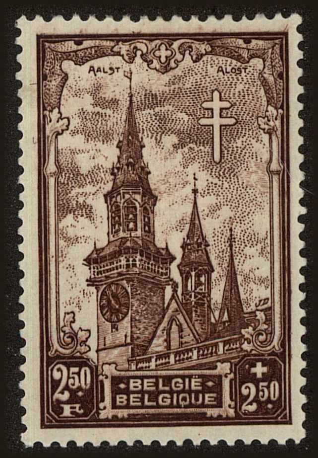 Front view of Belgium B262 collectors stamp