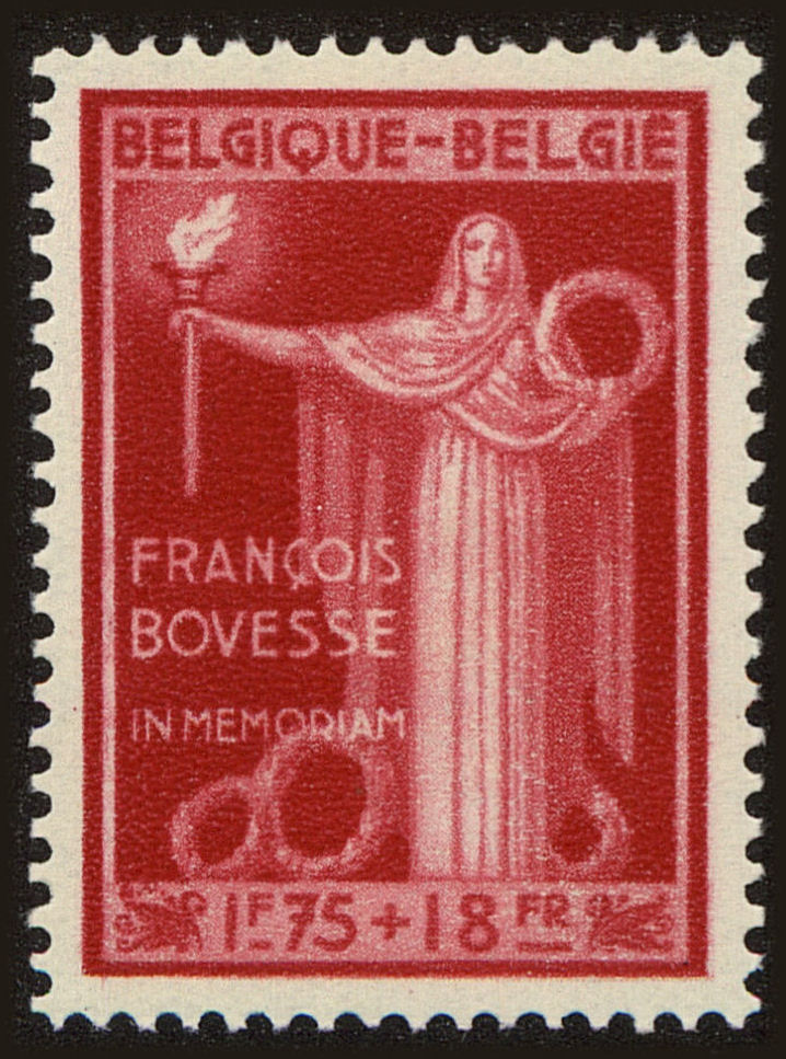 Front view of Belgium B422 collectors stamp