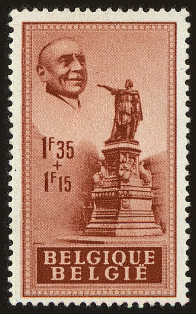 Front view of Belgium B457 collectors stamp
