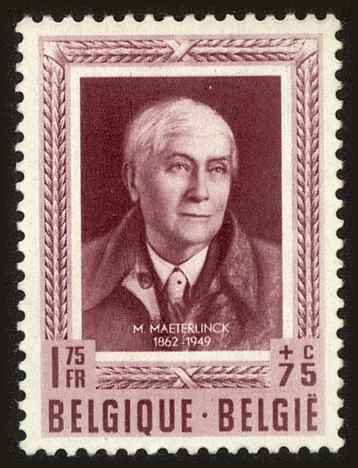 Front view of Belgium B518 collectors stamp