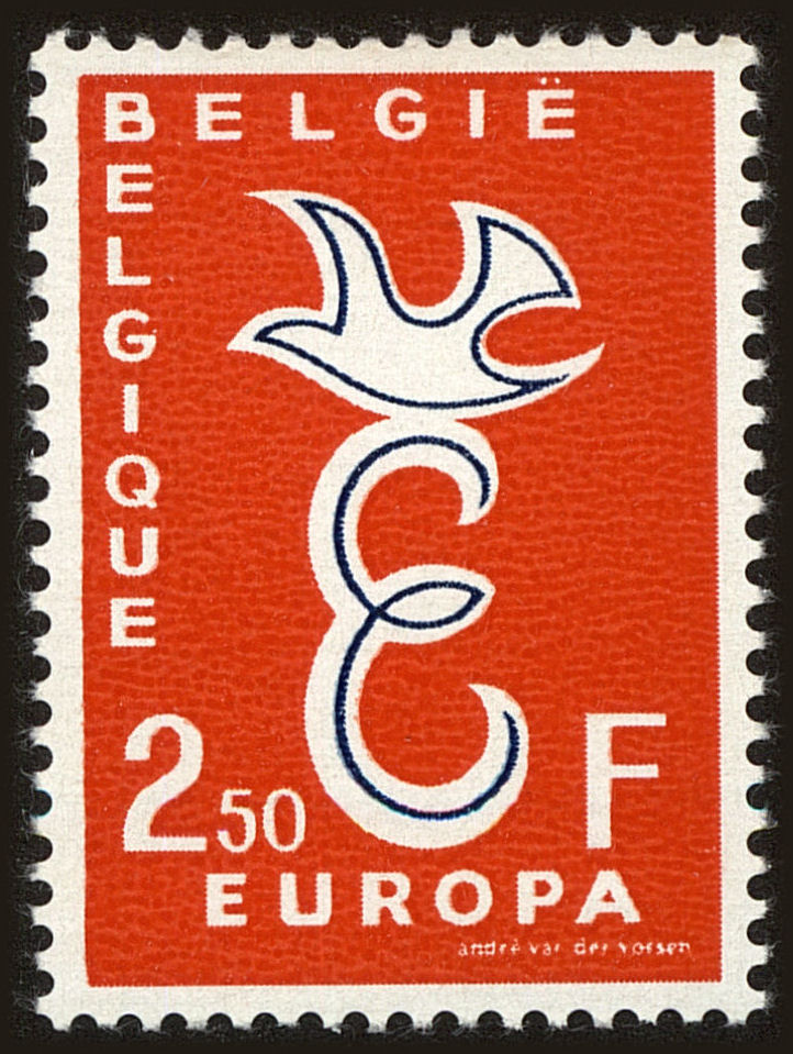 Front view of Belgium 527 collectors stamp