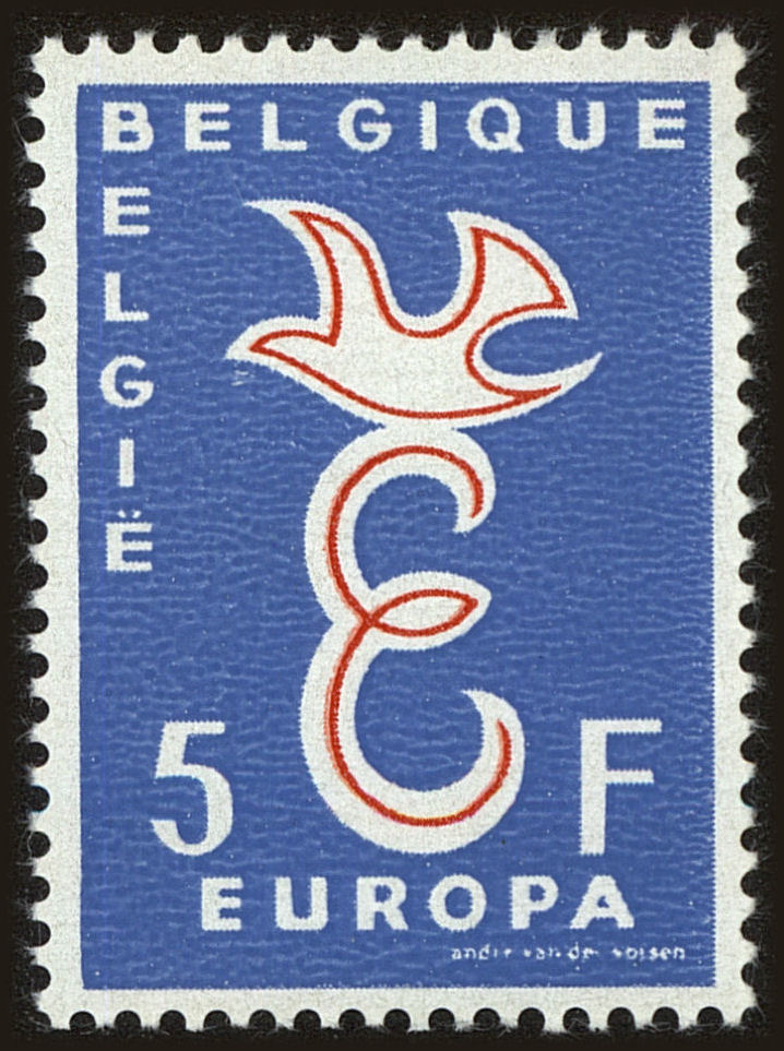 Front view of Belgium 528 collectors stamp