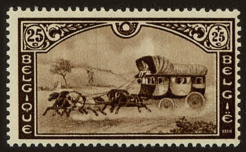 Front view of Belgium B167 collectors stamp