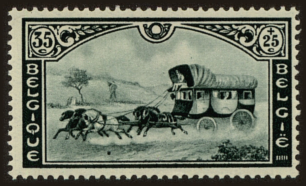 Front view of Belgium B168 collectors stamp