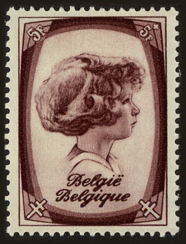 Front view of Belgium B232 collectors stamp