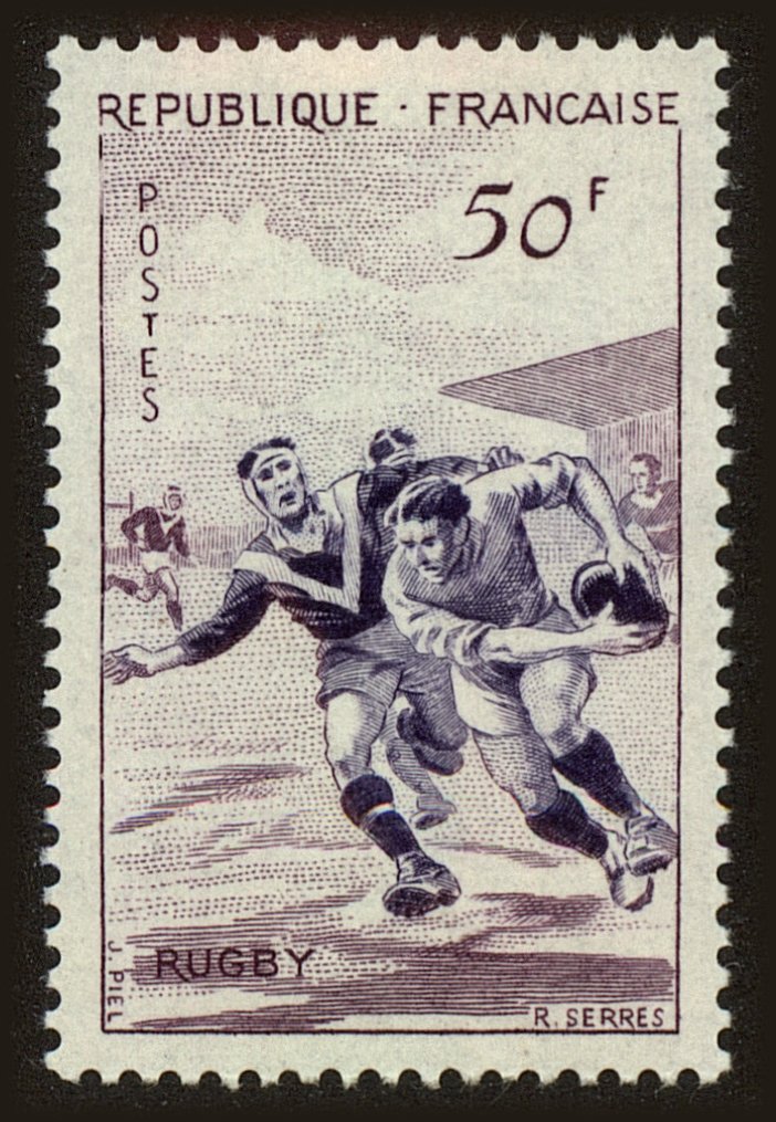 Front view of France 803 collectors stamp