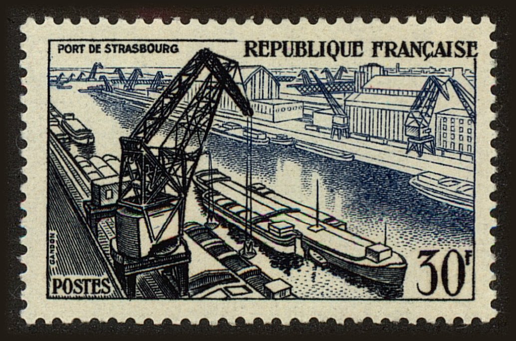 Front view of France 809 collectors stamp