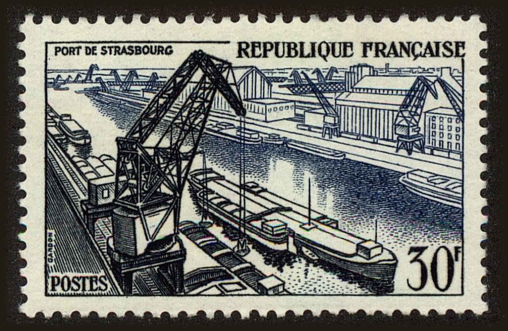 Front view of France 809 collectors stamp