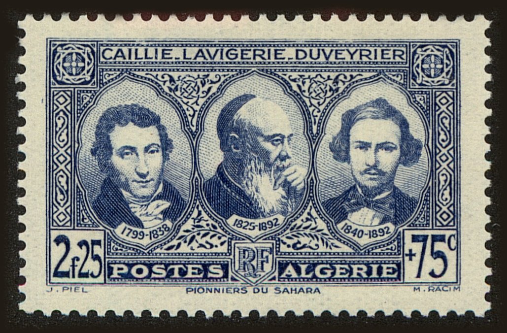 Front view of Algeria B30 collectors stamp