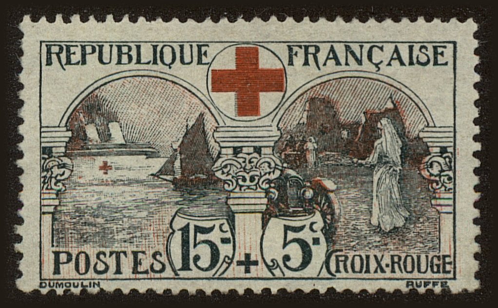Front view of France B11 collectors stamp