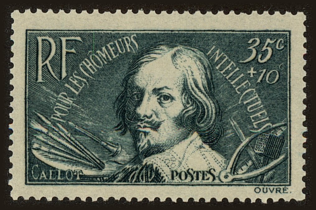 Front view of France B55 collectors stamp